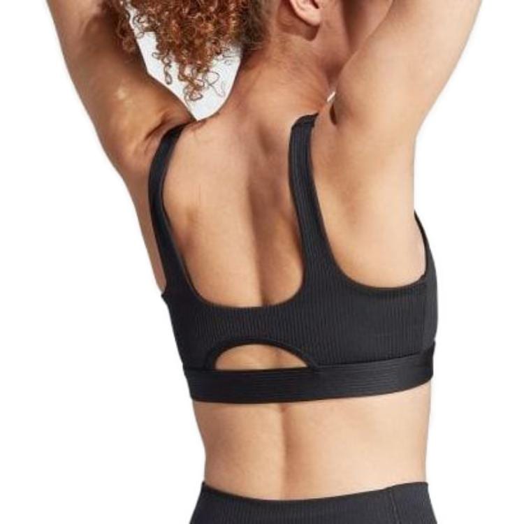 adidas Спортивное нижнее белье женское черное средняя поддержка HZ9024
