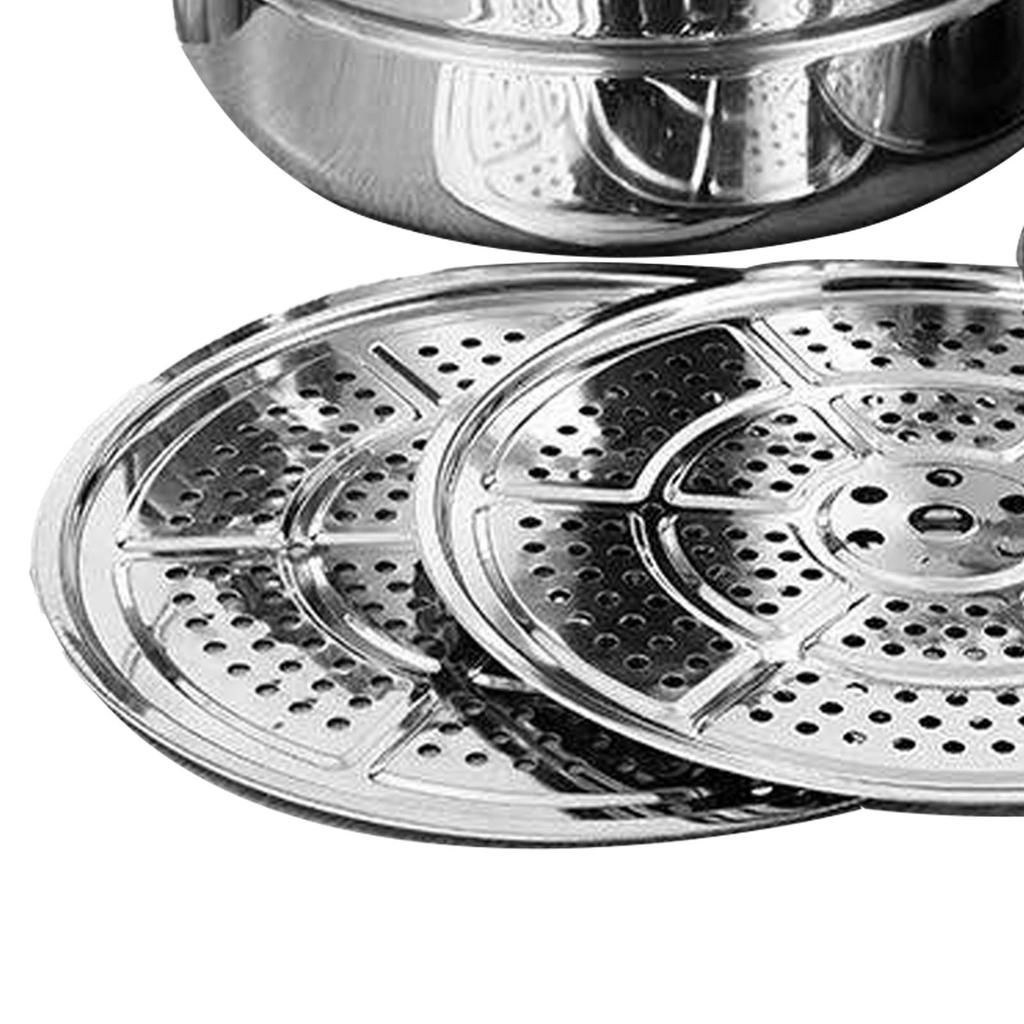 Thickened Stainless Steel Steam Pot Multi Layer Multipurpose Large Stock Cooking Pot for Induction