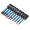 Набор из 10 отверток, набор бит S2 из легированной стали, 14 дюймов, шестигранный хвостовик, магнитная отвертка Security Star