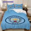 Manchester City Football Club emblem. Bedding (1 * duvet cover + 2 * pillowcase, without core) 2DFlat Duvet cover and pillowcase Soft and comfortable