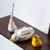Cute Cartoon Duck Ceramic Soap Dish & Toothbrush Holder for Bathroom