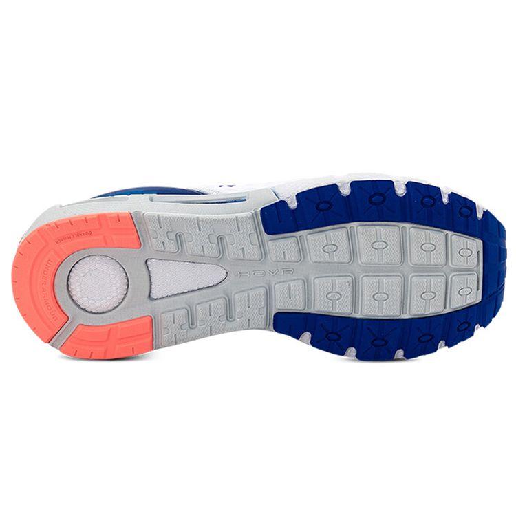 Under Armour HOVR Mega 2 Кожаные Вязаные Удобные Спортивные Легкие Низкие Повседневные Кроссовки для Мужчин Белый Синий 3025472-100