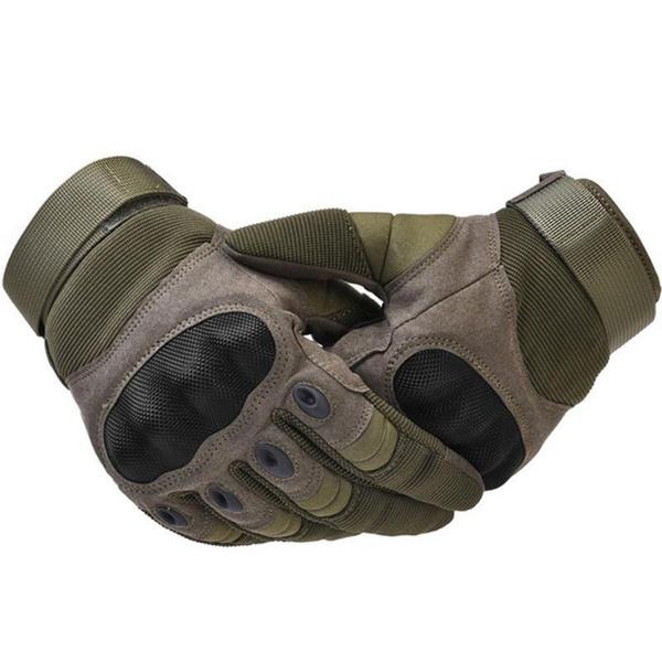 Military Hard Knuckle Tactical Gloves Motorcycle Gloves Motorbike ATV Riding Army Combat Full Finger Gloves for Men Airsoft