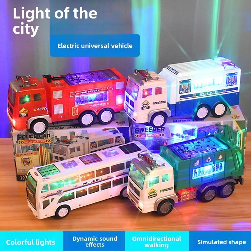 Interactive Kids Electric Vehicle Toy Garbage Truck With 4d Music Lights And