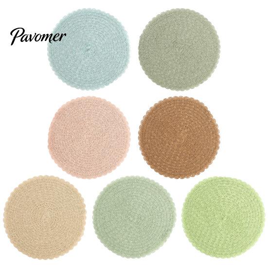 Heat Resistant Table Mats Round Insulated Placemat for Dining Table, Paper Place Mat, Waterproof Oil Proof Non Decorative Lace Slip Coaster