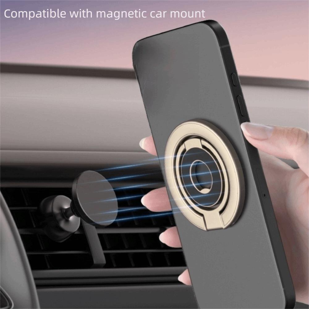 Portable Folding Magnetic Phone Ring Holder 360 Rotating Foldable Stand Cellphone Stand Triple Folding Double Sided