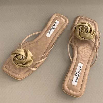 Модные Новые Летние Модные Сандалии Сандалии Плоские Цветы Шлепанцы Женская Обувь Ленивая Обувь Слипоны Женская Обувь