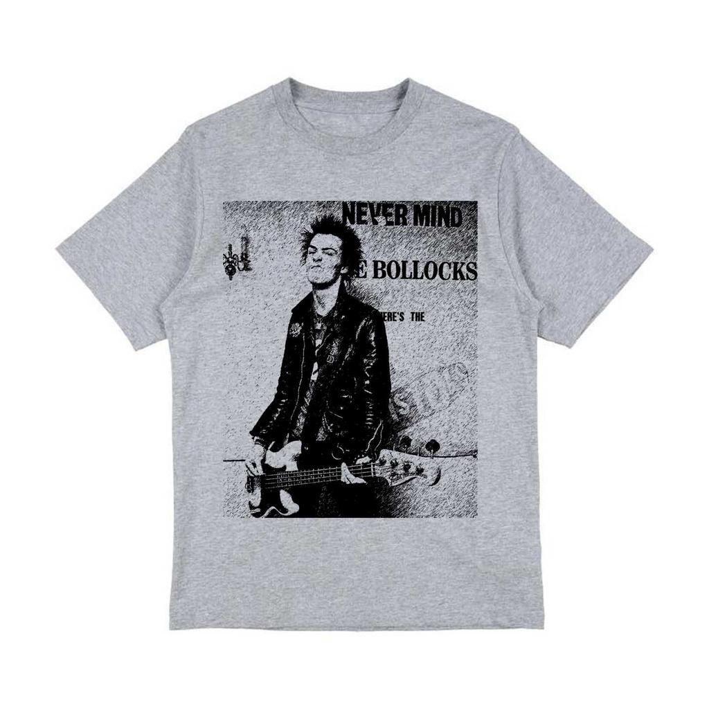 Sex Pistols Sid Vicious Blurred Grainy Print Punk Tshirt for Men and Women in Pure Cotton Short Sleeve Style