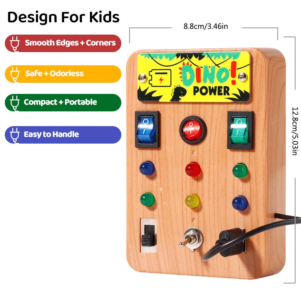 Cross-border Children's LED Interactive Busy Board Educational Toy