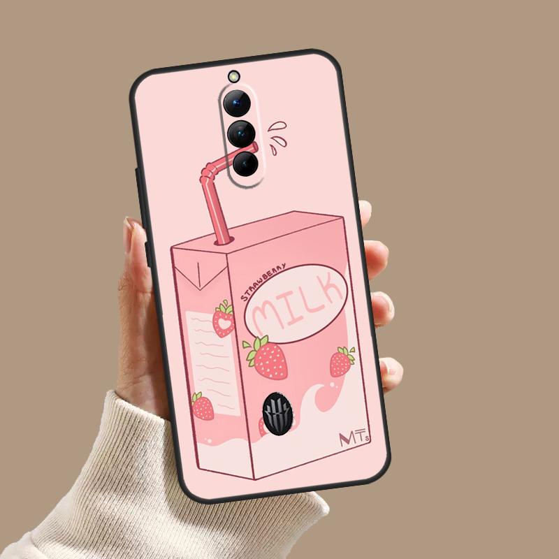 Милый чехол-коробочка клубничного молока для ZTE Nubia Red Magic 10S 9S 8S 8 9 10 11 Pro Plus 6 7 6S 7S Pro 5G 6R 10 Air