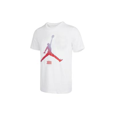 Jumpman Tee Crew Дышащие мужские топы с короткими рукавами с принтом, белые DO8905-100