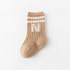 Letter N Socks Knit Soft for Kids Baby Middle Tube Stockings Long Socks for Infant Toddler Boys Girls Casual Athletic Sock