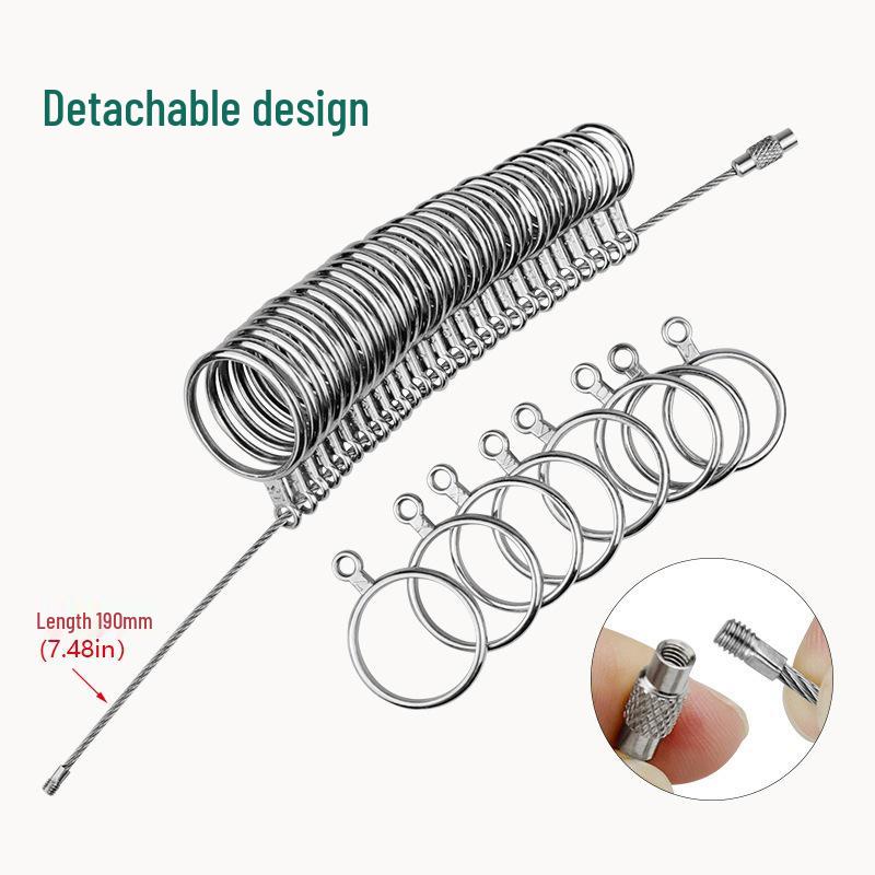 Adjustable Metal Finger Ring Sizer for Accurate Measurement