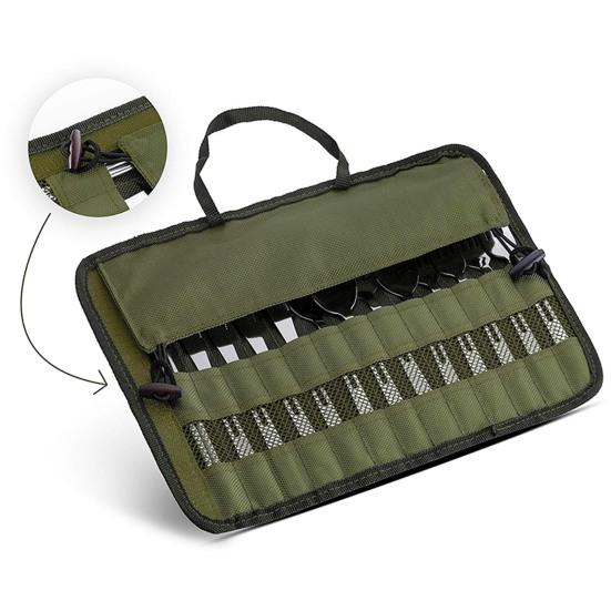 Уличная сумка для хранения столовых приборов, пыленепроницаемая, портативная, для путешествий, кемпинга, пикника, органайзер для палочек для еды, вилок, ложек, посуды, сумка-ролл