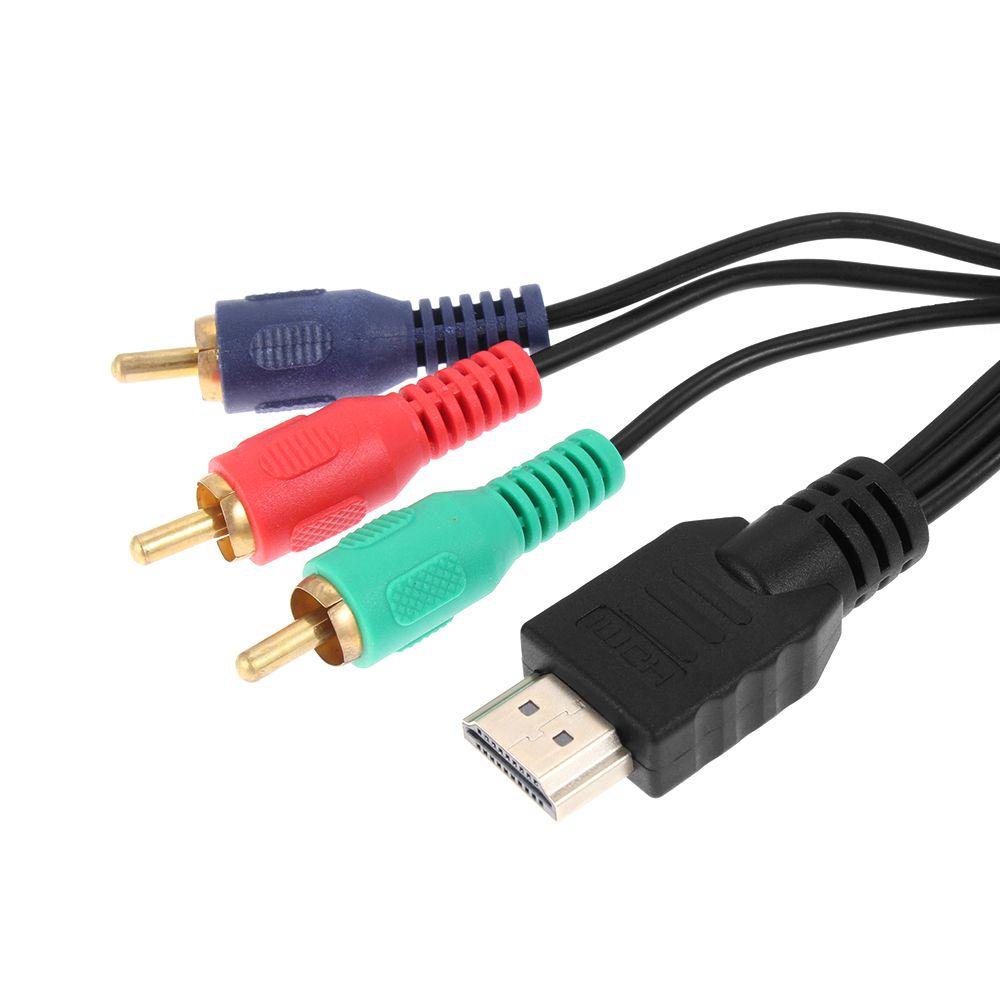 Новый многопортовый адаптер Плоский видео аудио AV кабель-адаптер VGA шнур HDMI штекер к 3 RCA