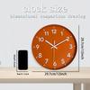 Современные 12-дюймовые бесшумные кварцевые настенные часы оранжево-белые, стеклянные акценты, идеально подходят для декора гостиной, спальни, кухни, работают от батарейки AA