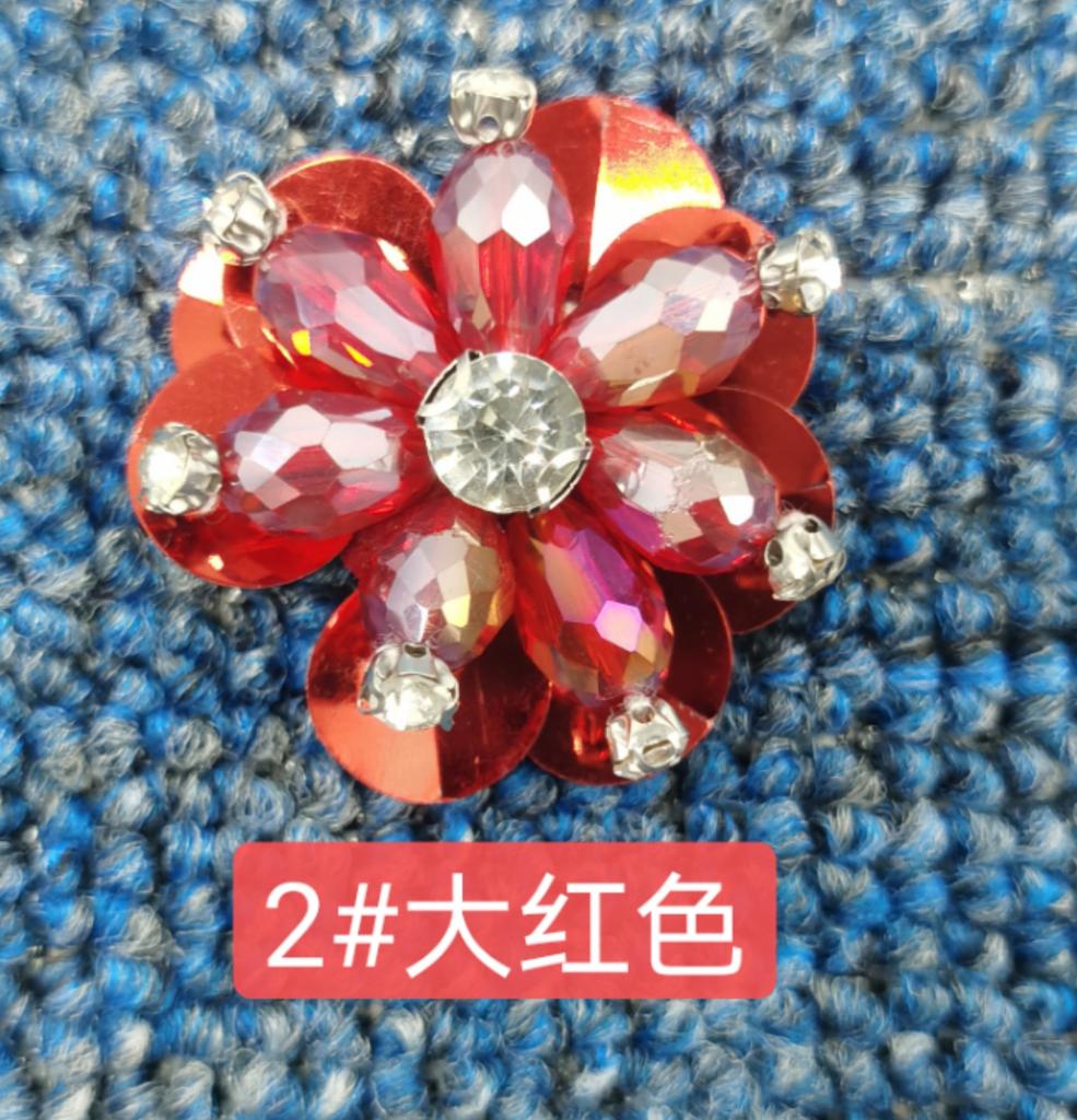 Цветные бусины Цветок Кристалл Ручная работа Бусины Одежда Ювелирные изделия Патч Декаль Аксессуары Сделай сам