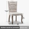 Luxury Solid Wood Dining Chairs Kitchen Balcony Retro Armchair American Dining Room Furniture Home Fabric Backrest Makeup Chair