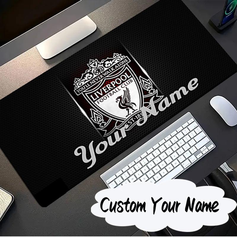 Custom Name Mouse pad Liver-pool Crest Mouse pad, Gaming Mouse Pad, keyboard pad, Desk Decor for computer notebook Fan Birthday Gift