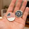 Factory Prices New Products US 250th Anniversary Enamel Lapel Pin Patriotic Flag Emblem Metal Enamel Lapel Brooch Pins Badges