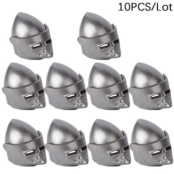 MOC Средневековые Шлемы Рыцарей Набор Строительных Блоков Аксессуары для Солдат Армии Кубики Игрушки Подарок для Мальчиков