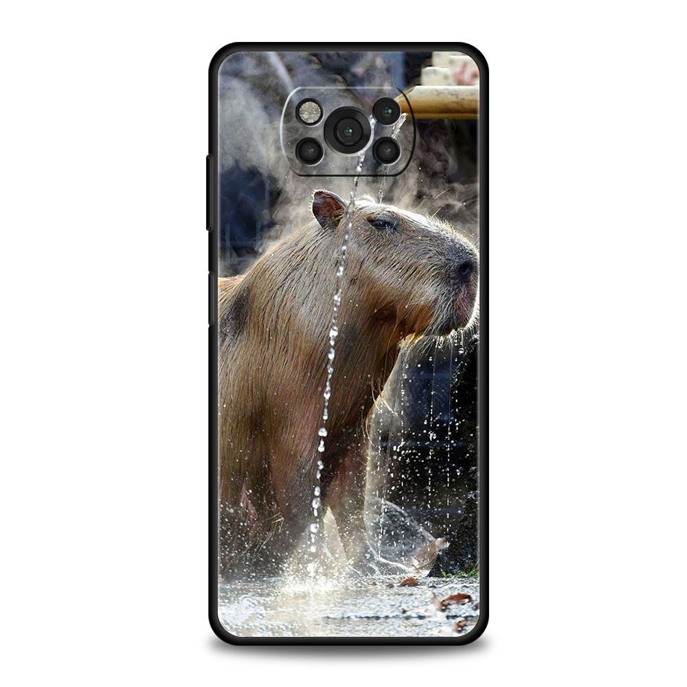 Cute Capybara For Xiaomi Poco X5 Pro Phone Case For Poco X4 X3 NFC F5 Pro F4 F3 GT M5 M4 Pro 5G M3 C51 C50 C55 Silicone Cover