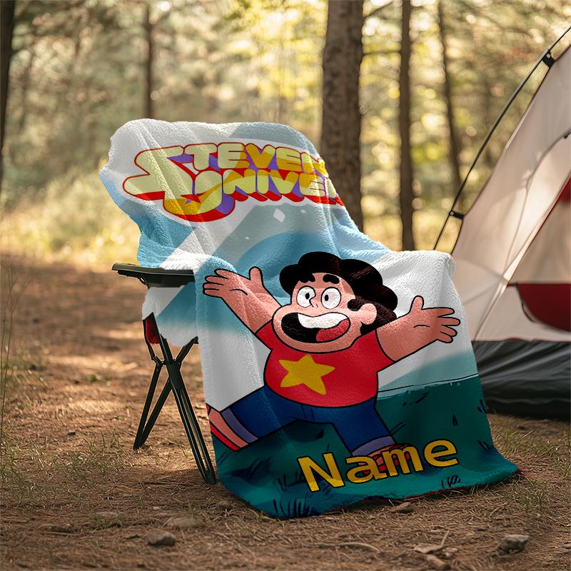 Personalized Custom Name Blanket - Steven Universe Print Design,Blanket for Sofa,Bed,Travel,Camping - Soft and Warm, Great Gift