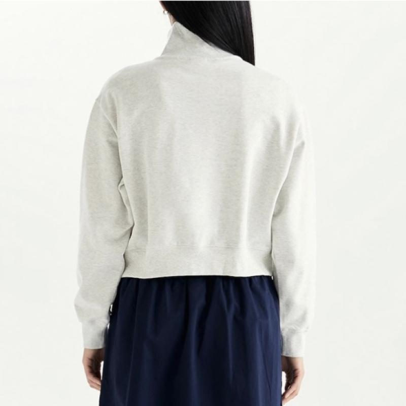 New Balance Women S Athletic Semi Crop Half Zip Up SweatShirt nbncd4S032 3 Choice 1