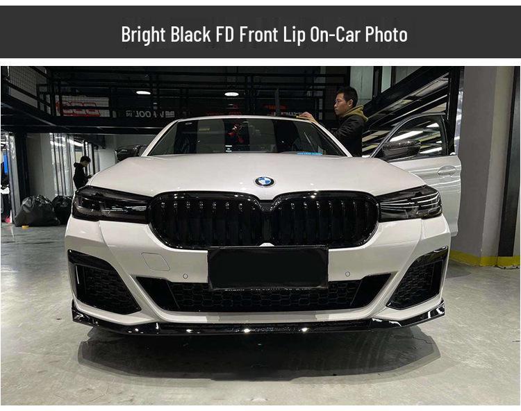 BMW New 5 Series G30/G38 LCI '21 M Sport Gloss Black FD Front Lip.