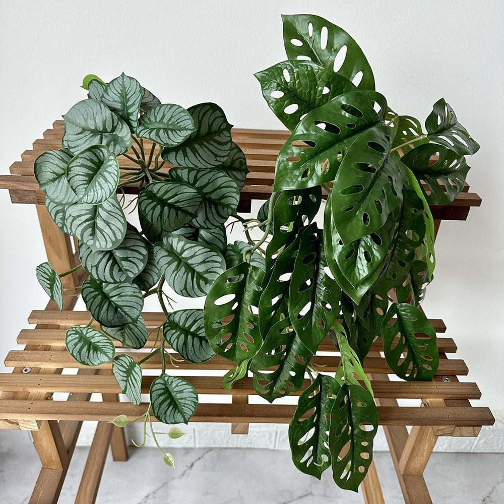 Высота 45 см. Искусственные листья таро. Зеленая черепаха. Листья. Креативная стена из растений.