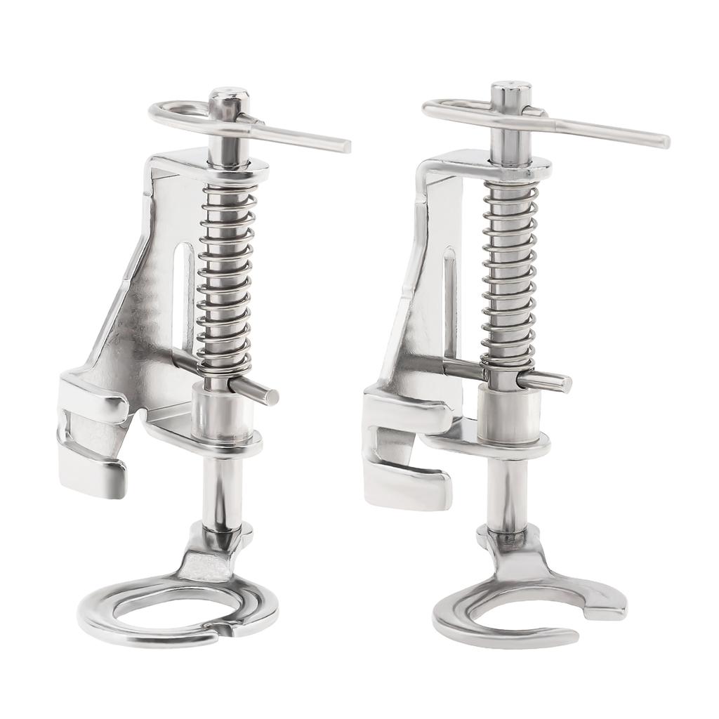 2pcs Open Toe and Large Metal Free Motion Quilting Darning Presser Foot Set for Low Shank Sewing Machines