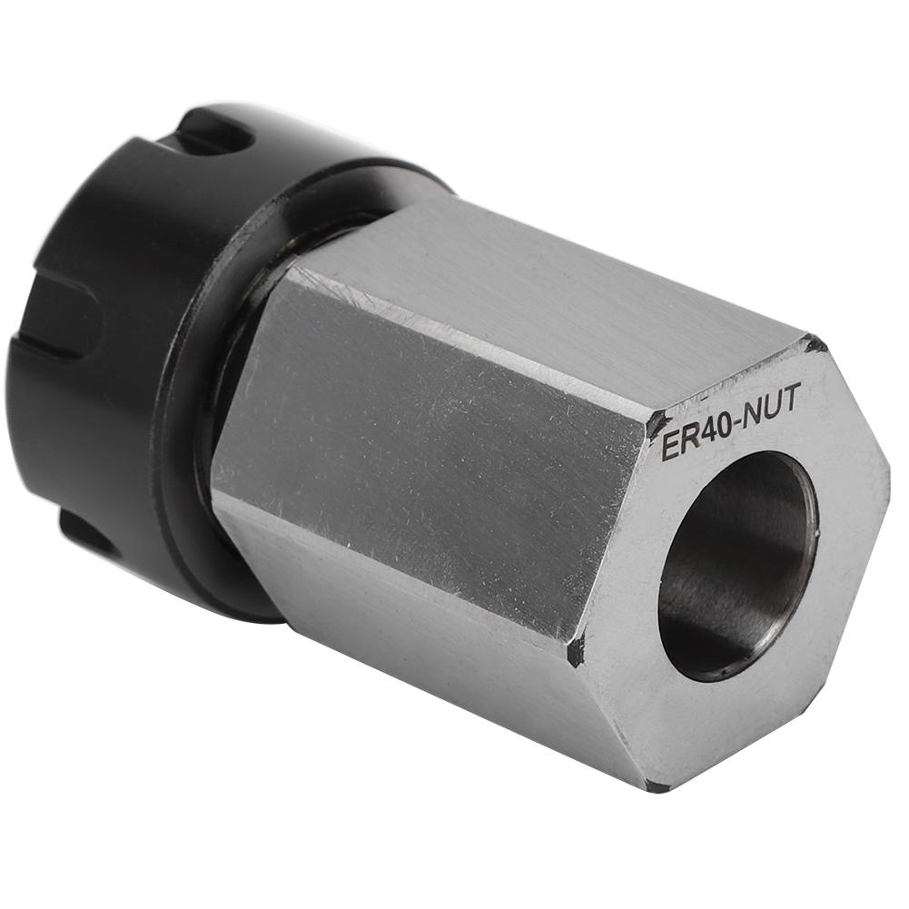 Шестигранный цанговый патрон из серебристой углеродистой стали, высокопрочный держатель инструмента для токарного станка с ЧПУ ER253240ER40