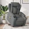 VidaXL Reclining Massage Armchair Dark Grey Fabric 3204495