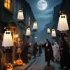 Flashing LED Specter Luminous Specter Ceiling Hanging Halloween Hanging Ornament  Porch