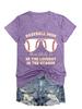 Summer new short sleeve Tshirt baseball mom print loose Vneck casual fashion top
