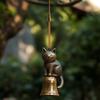 Creative Cat Wind Chime Quiet Wind Chimes Bell Decorations Pendant Wind Chimes Retro Yard Decor Hanging Memorial Ornaments