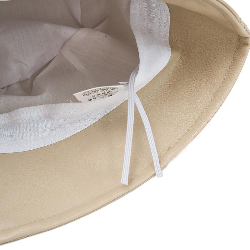 Унисекс ПУ Панама - Стильная однотонная шляпа рыбака для повседневной/городской носки (4 варианта цвета)