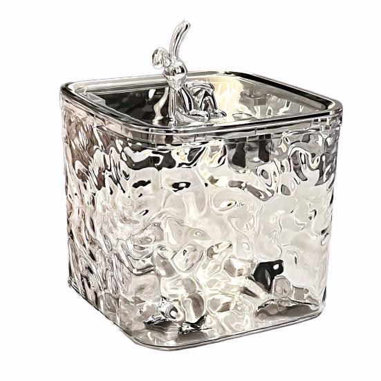 Transparent Storage Box Desktop Organizer With Press Type Lid Dressing Table Storage