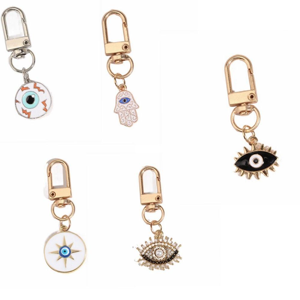 Sturdy Evil Eye Keychain Decorate Eye of Horus Keychain Hamsa Hand Keyring  DIY Trinkets