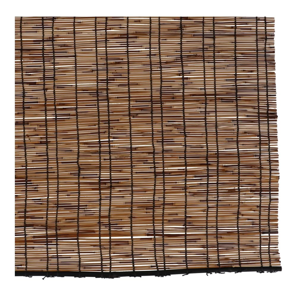 Konan Original LIFELEX Durable Smoked Black Round Bamboo Blind, Approx. 88cm Wide x 180cm Long