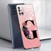 Чехол для телефона Samsung Galaxy A54 A52 A14 5G A53 A12 A13 A71 A23 A34 A33 A21s с буквами A B C и цветами, розовый