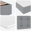 Storage Bed with Mattress Light Grey 120 x 200 cm Polyester