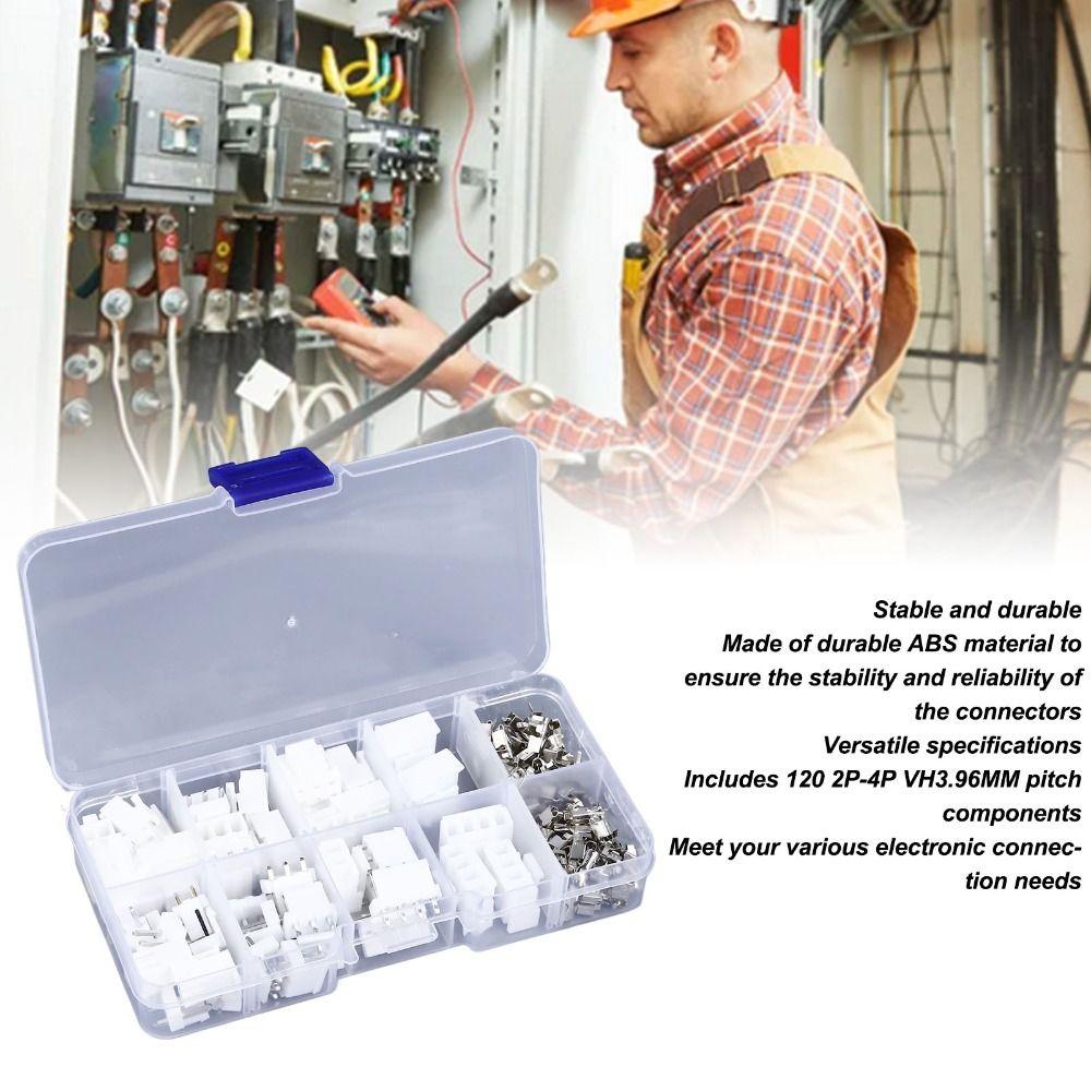 120PCS ABS Screw Terminal Block Connector Compatible Screw Terminal Block Kit  DIY Projects