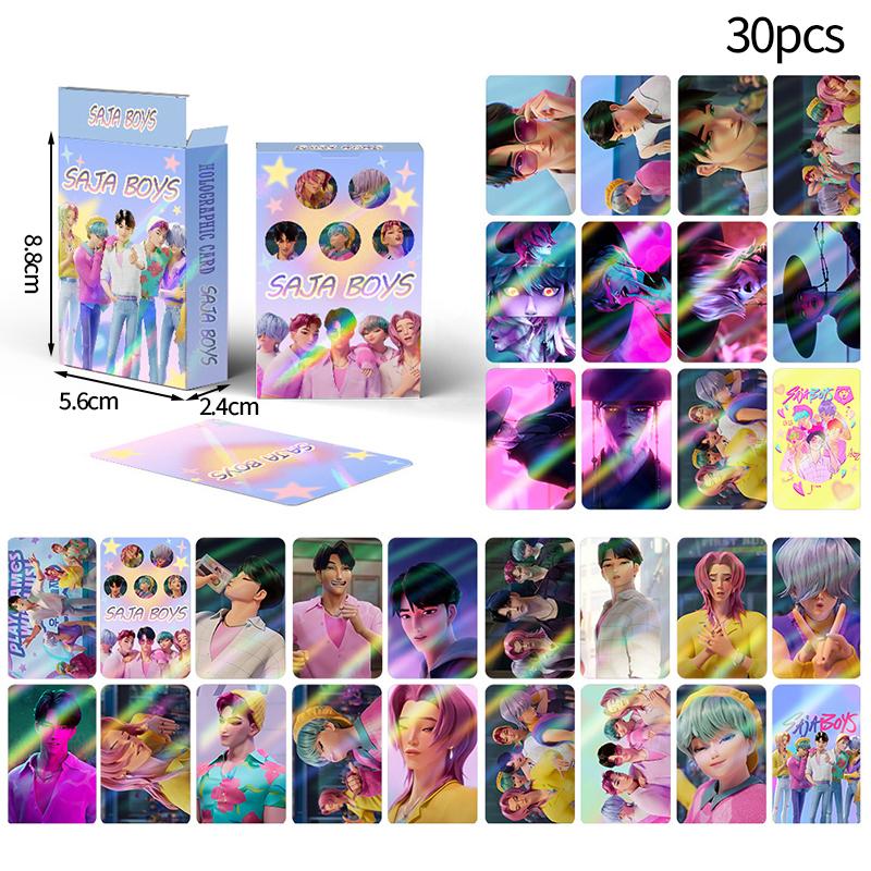 K-pop Карточки Охотники на демонов Наклейки Аниме Карточки Альбома Huntrix K-pop Брелоки Украшение на день рождения Подарок для фанатов Сувенир