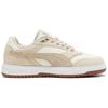 PUMA Doublecourt Leather Slip Resistant Cushioning Abrasion Resistant Low top Skateboard Shoes Unisex Light Yellow 393283-08