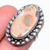 Натуральный драгоценный камень Pilbara Jasper, ювелирное кольцо из стерлингового серебра 925 пробы, размер 9 v2b48