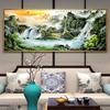 Huacan DIY Landscape Diamond Painting Rising Sun Full Round Diamonds Embroidery Living Room Home Decoration