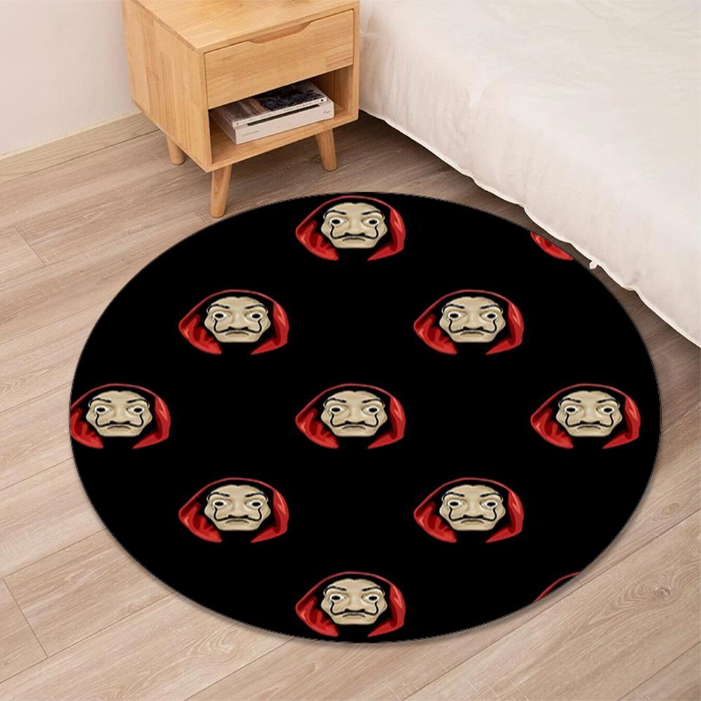 La Casa De Papel Printed Round Rug Carpet Chair Rug Area Rug Entryway Doormats,for Office Chair Living Room Bedroom Kitchen Room.