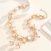 European and American fashion faux pearl alloy necklace and earring set jewelry Women's Wedding Jewelry Accessories