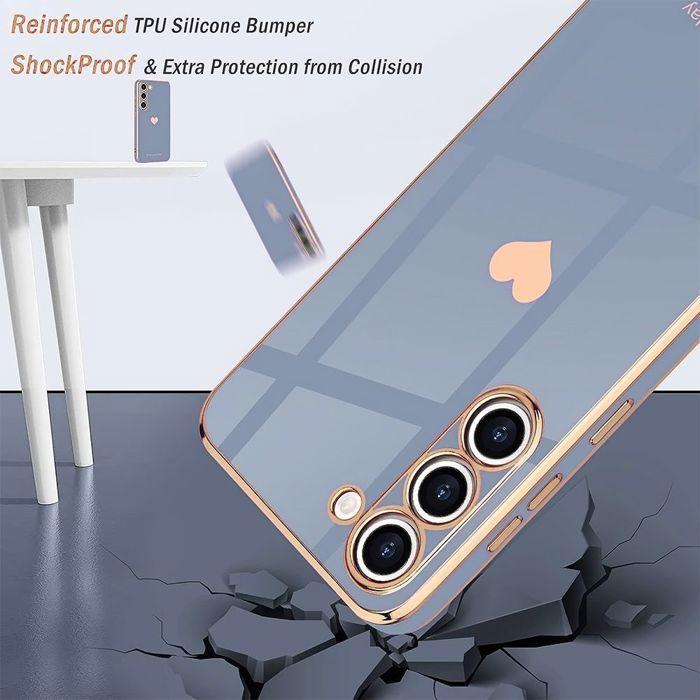 Protective Case - BOOLING - for Samsung Galaxy A56 5G - Silicone - Heart Pattern - Shockproof - with 2 Tempered Glasses